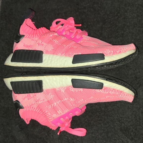 ADIDAS Hot Pink NMD R1 Knit Sneakers - Picture 11 of 17
